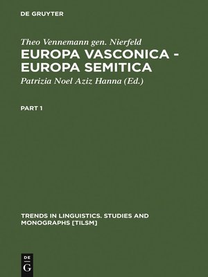 cover image of Europa Vasconica--Europa Semitica